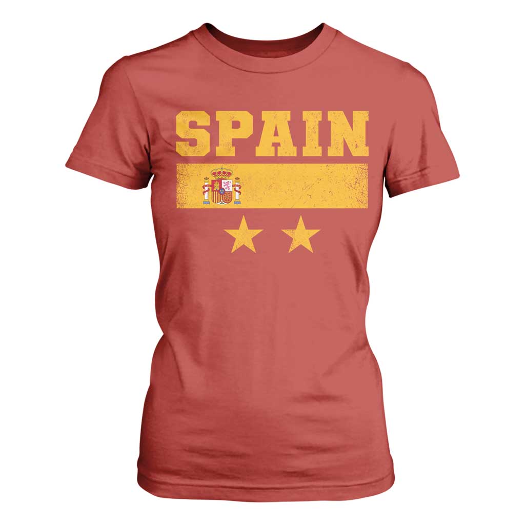 Spain Champions 2026 Second Star T Shirt For Women Espana Coat of Arms