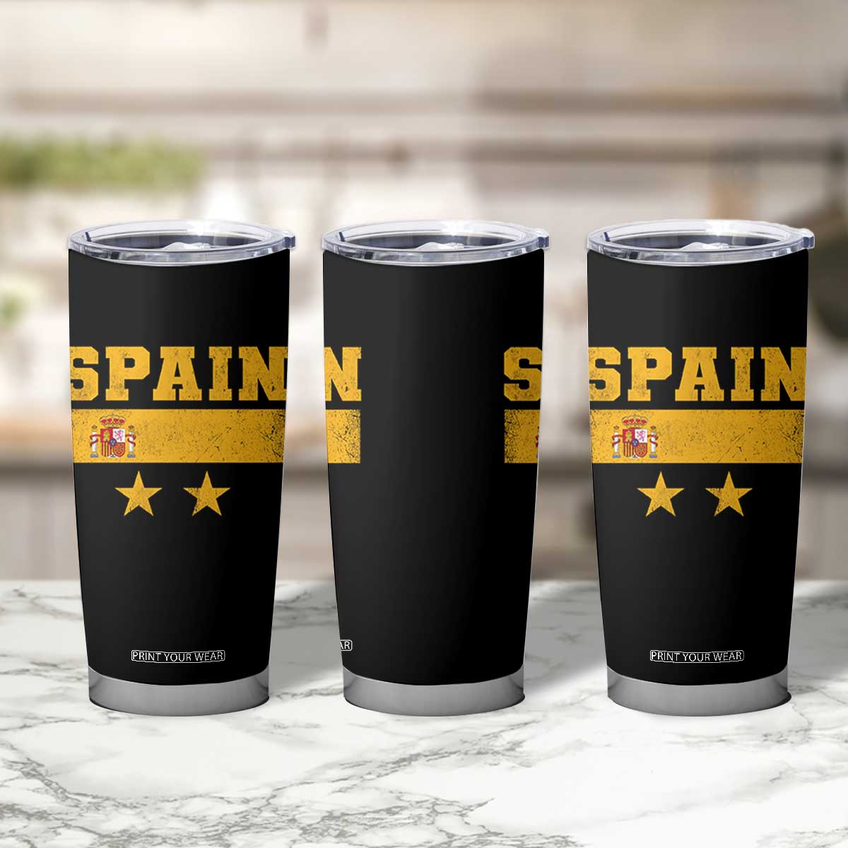 Spain Champions 2026 Second Star Tumbler Cup Espana Coat of Arms