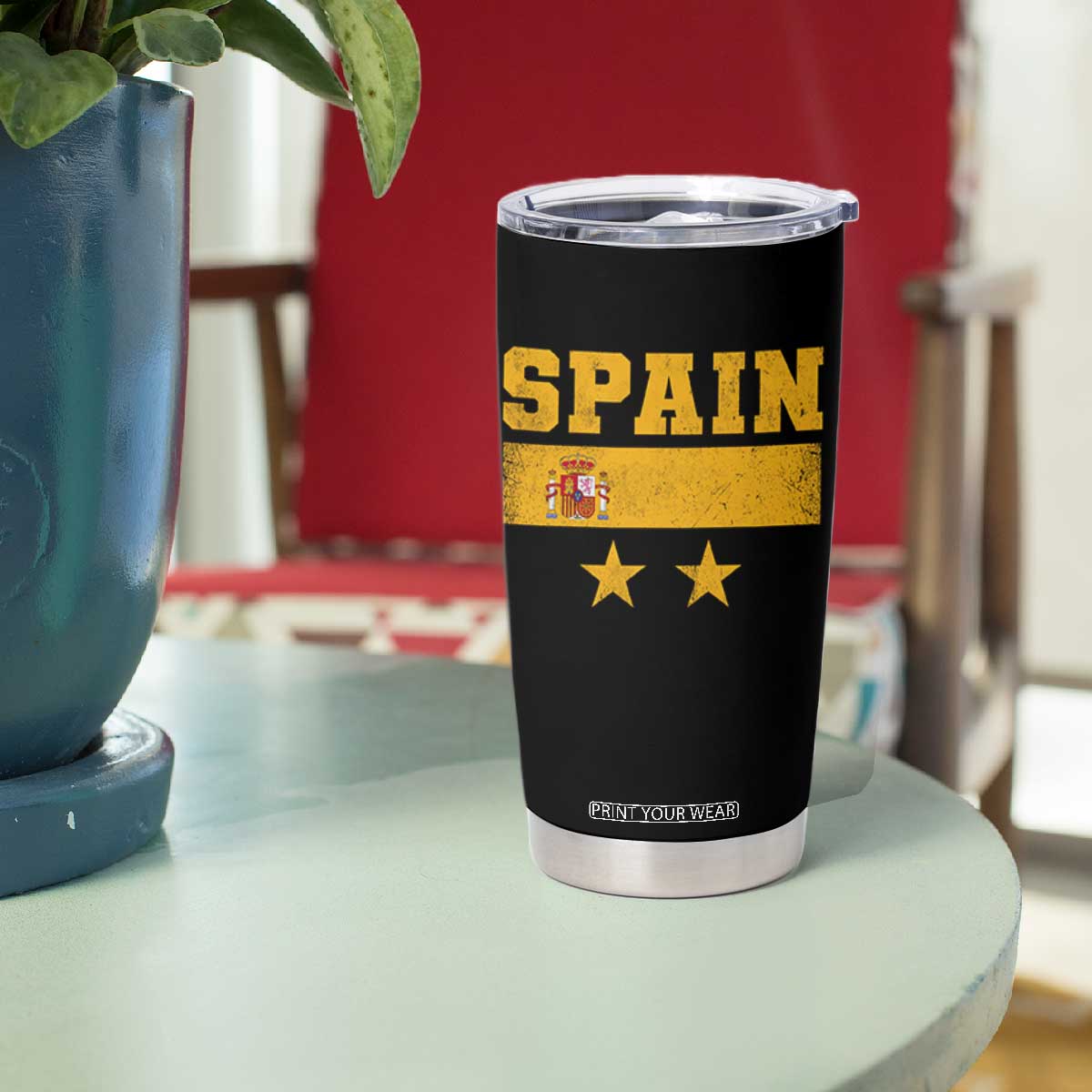 Spain Champions 2026 Second Star Tumbler Cup Espana Coat of Arms
