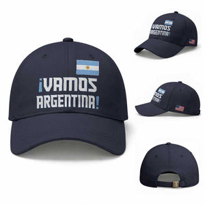 Vamos Argentina Baseball Cap Sol De May Argentinian Flag National Pride