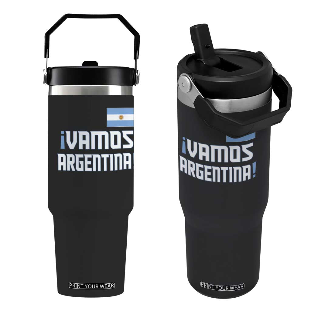 Vamos Argentina Flip Straw Tumbler Sol De May Argentinian Flag National Pride