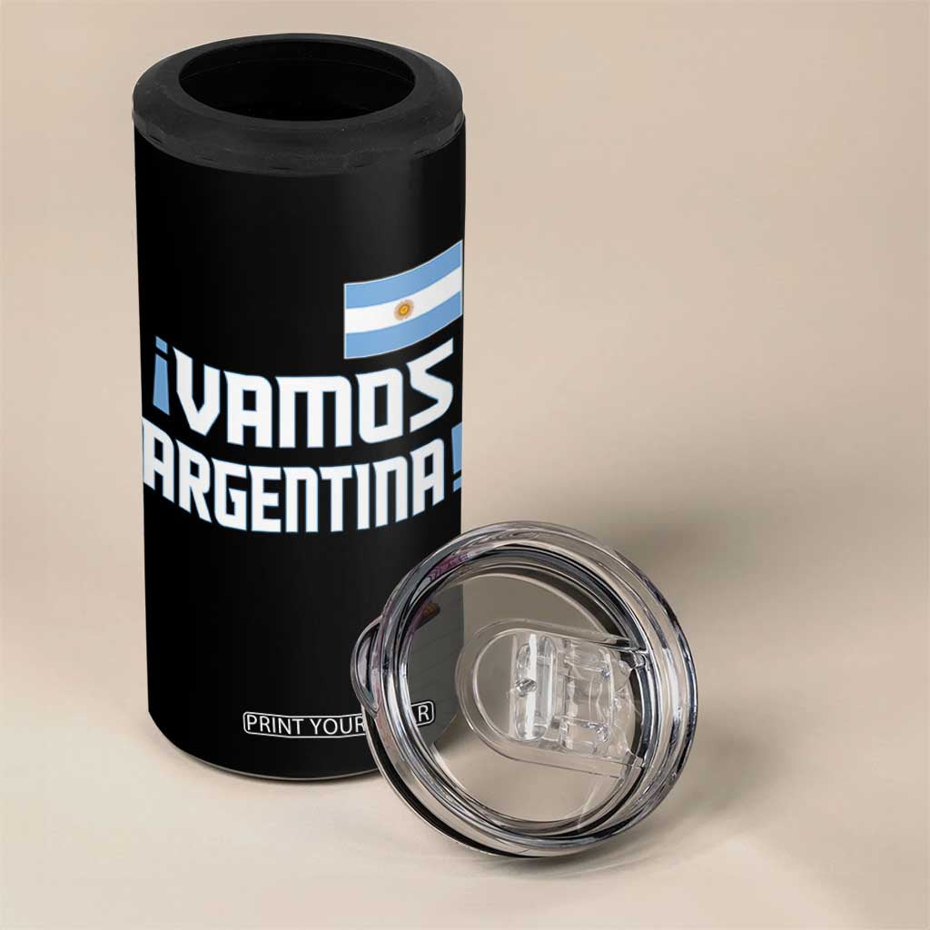 Vamos Argentina 4 in 1 Can Cooler Tumbler Sol De May Argentinian Flag National Pride
