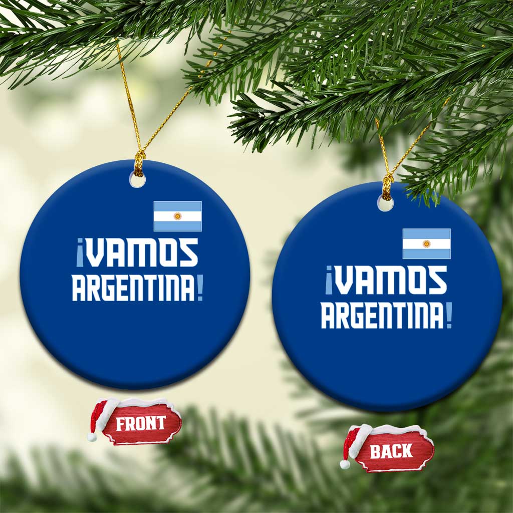 Vamos Argentina Ceramic Ornament Sol De May Argentinian Flag National Pride