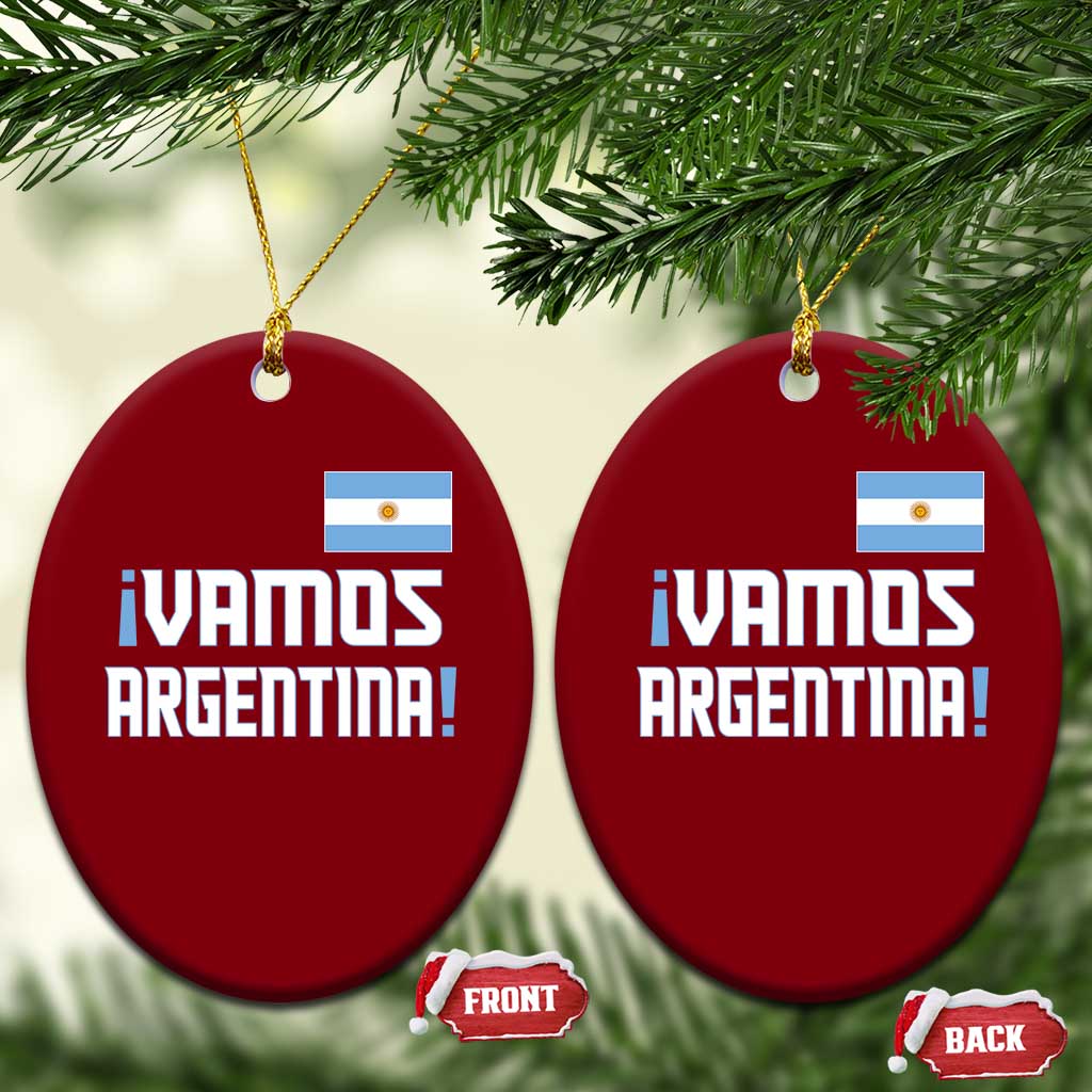 Vamos Argentina Ceramic Ornament Sol De May Argentinian Flag National Pride