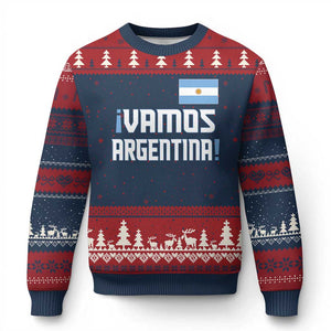 Vamos Argentina Ugly Christmas Sweater Sol De May Argentinian Flag National Pride