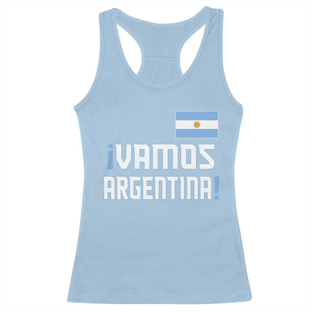 Vamos Argentina Racerback Tank Top Sol De May Argentinian Flag National Pride