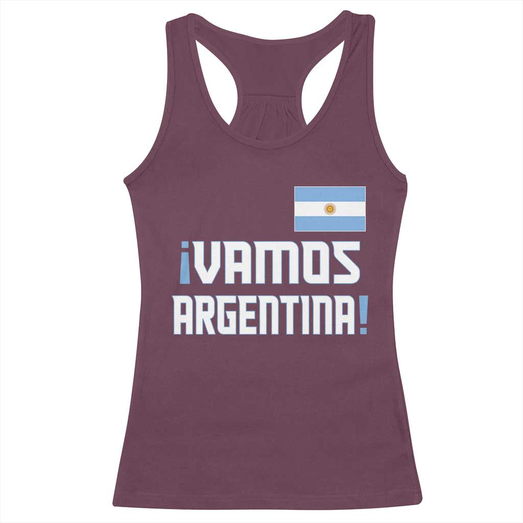 Vamos Argentina Racerback Tank Top Sol De May Argentinian Flag National Pride