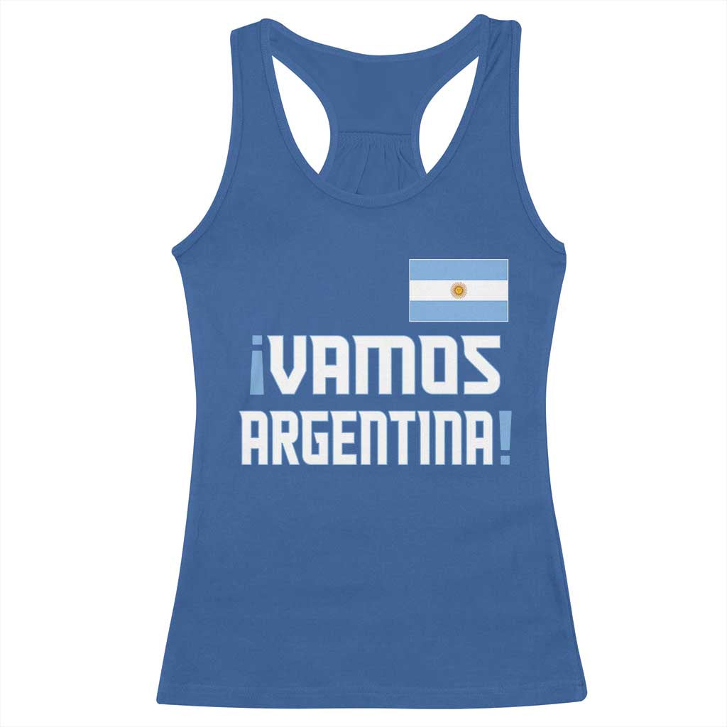 Vamos Argentina Racerback Tank Top Sol De May Argentinian Flag National Pride