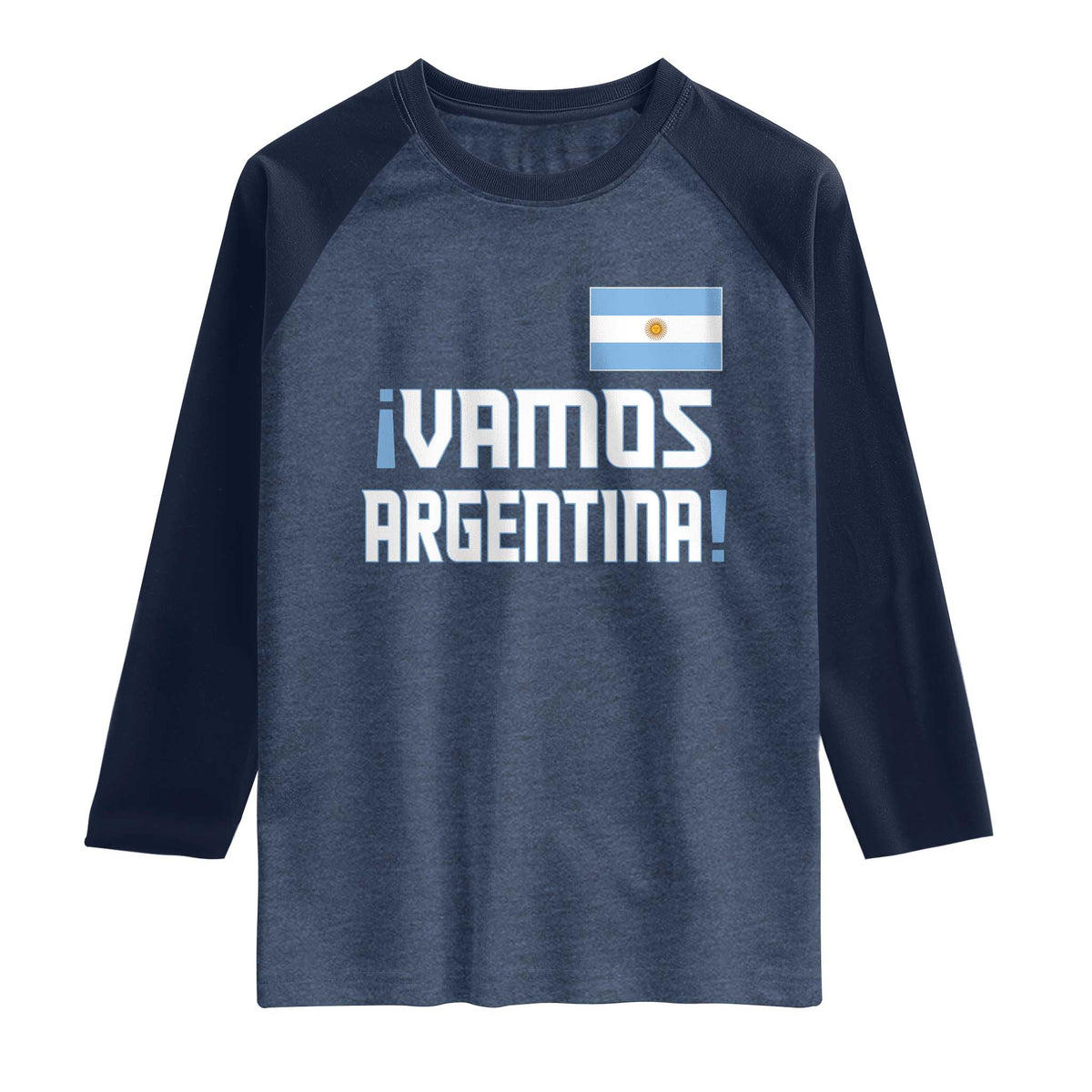 Vamos Argentina Raglan Shirt Sol De May Argentinian Flag National Pride