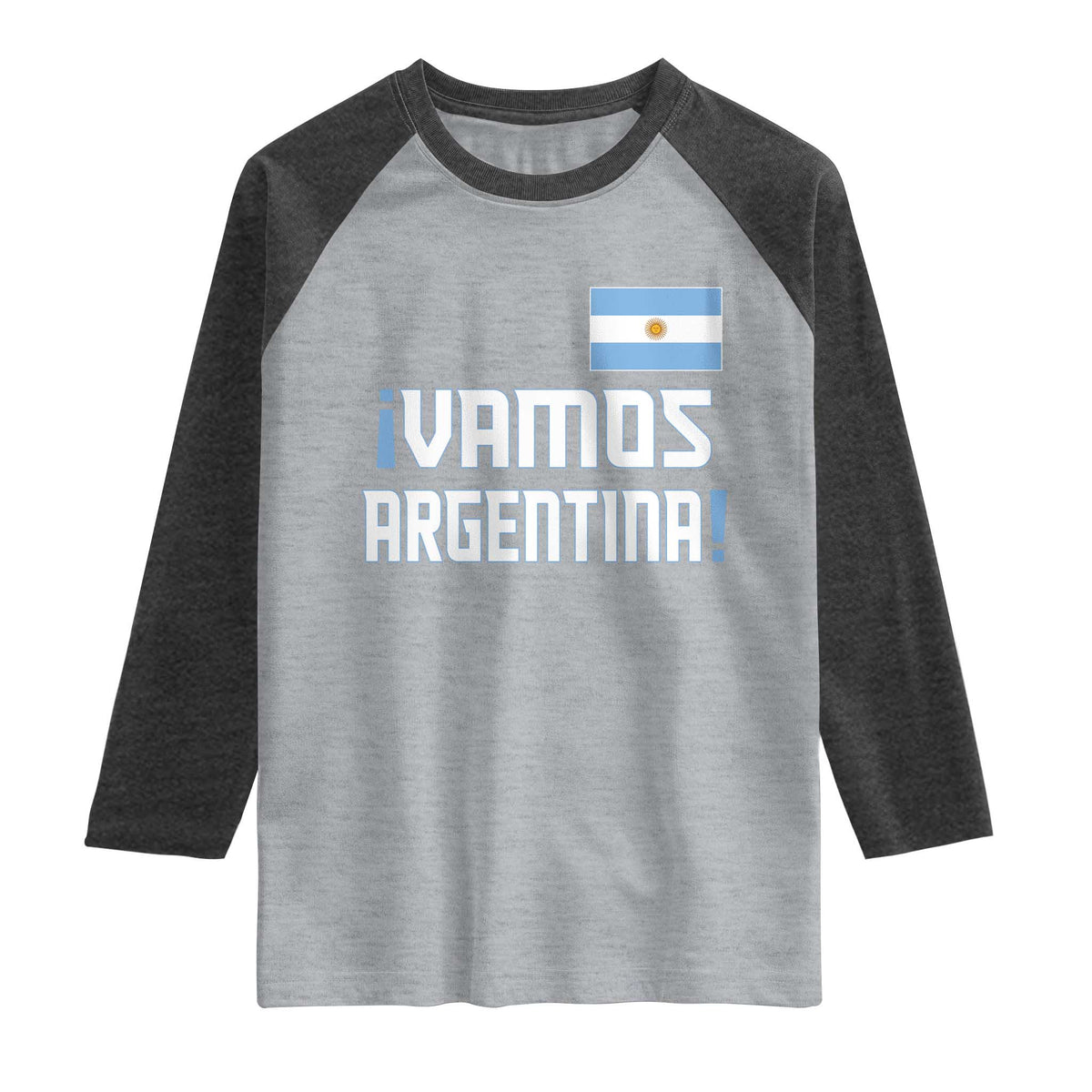 Vamos Argentina Raglan Shirt Sol De May Argentinian Flag National Pride