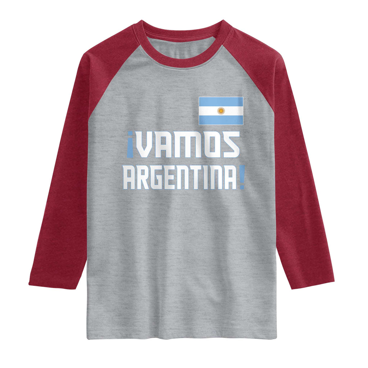 Vamos Argentina Raglan Shirt Sol De May Argentinian Flag National Pride