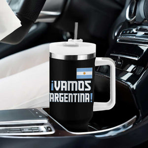 Vamos Argentina Tumbler With Handle Sol De May Argentinian Flag National Pride