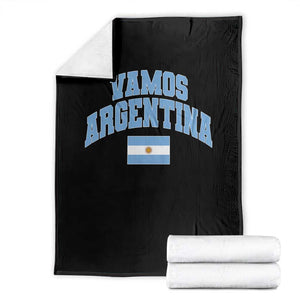 Vamos Argentina Football Throwback Design Throw Blanket Vintage Argentinian Flag