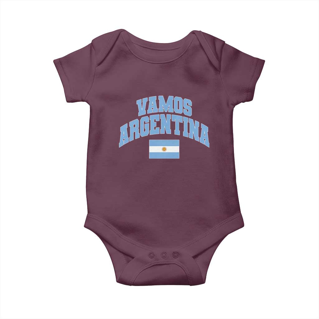 Vamos Argentina Football Throwback Design Baby Onesie Vintage Argentinian Flag