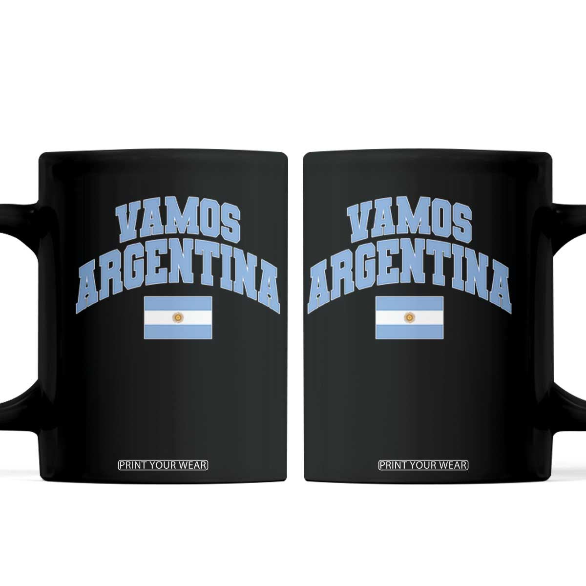 Vamos Argentina Football Throwback Design Coffee Mug Vintage Argentinian Flag