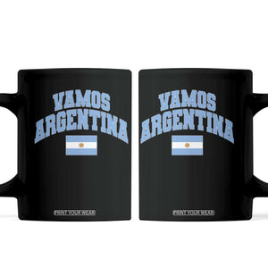 Vamos Argentina Football Throwback Design Coffee Mug Vintage Argentinian Flag