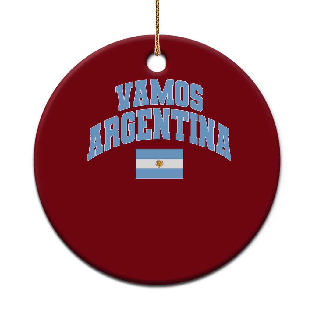 Vamos Argentina Football Throwback Design Ceramic Ornament Vintage Argentinian Flag