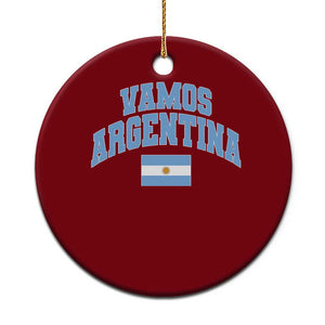 Vamos Argentina Football Throwback Design Ceramic Ornament Vintage Argentinian Flag