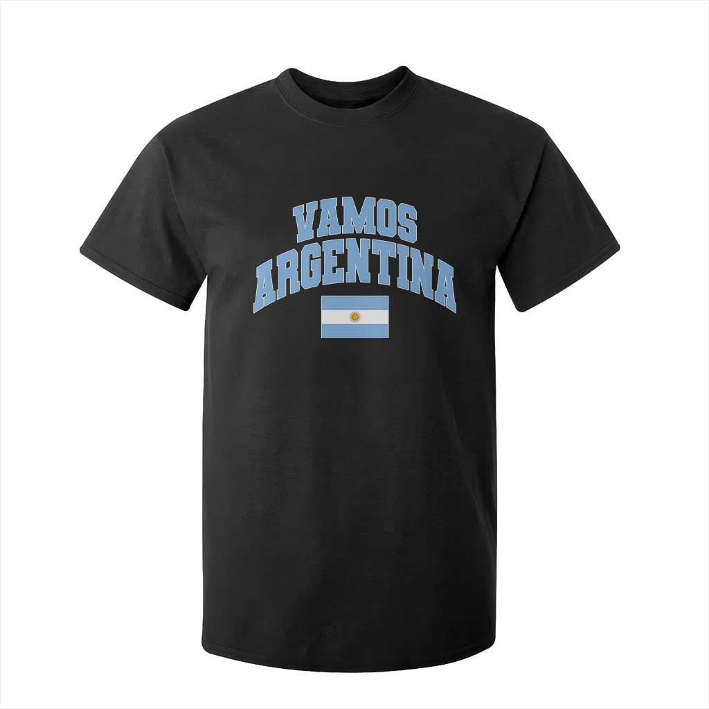 Vamos Argentina Football Throwback Design T Shirt For Kid Vintage Argentinian Flag
