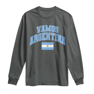 Vamos Argentina Football Throwback Design Long Sleeve Shirt Vintage Argentinian Flag
