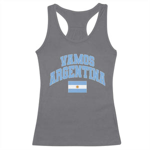 Vamos Argentina Football Throwback Design Racerback Tank Top Vintage Argentinian Flag