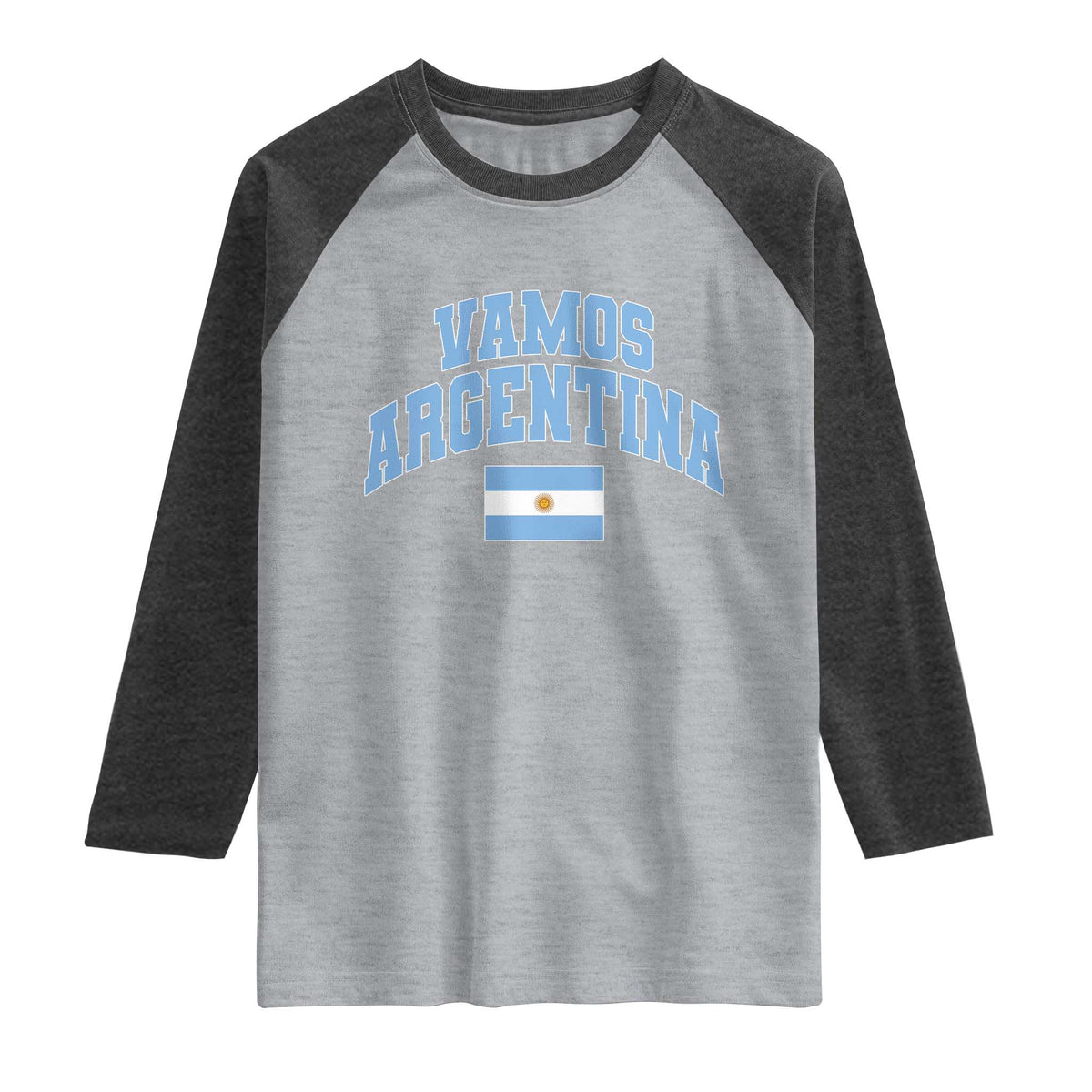 Vamos Argentina Football Throwback Design Raglan Shirt Vintage Argentinian Flag