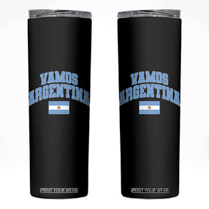 Vamos Argentina Football Throwback Design Skinny Tumbler Vintage Argentinian Flag