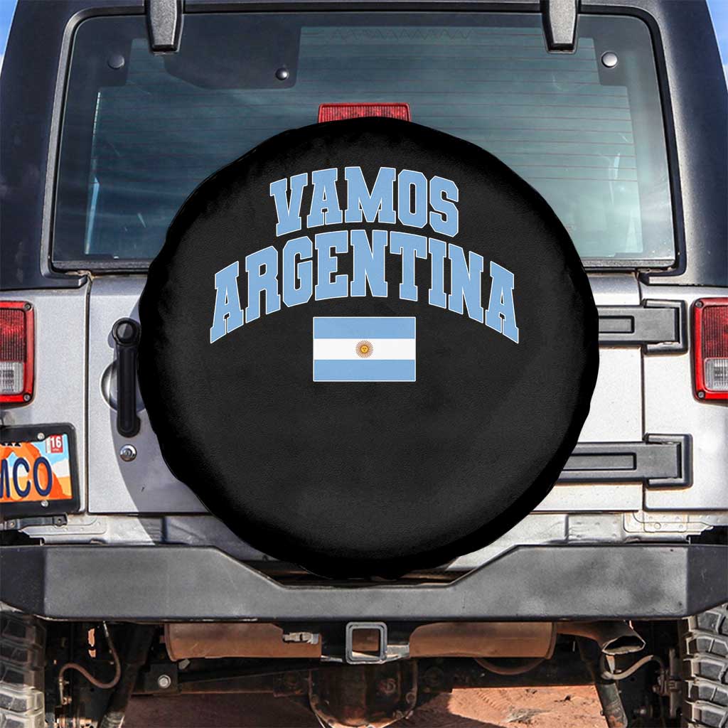 Vamos Argentina Football Throwback Design Spare Tire Cover Vintage Argentinian Flag