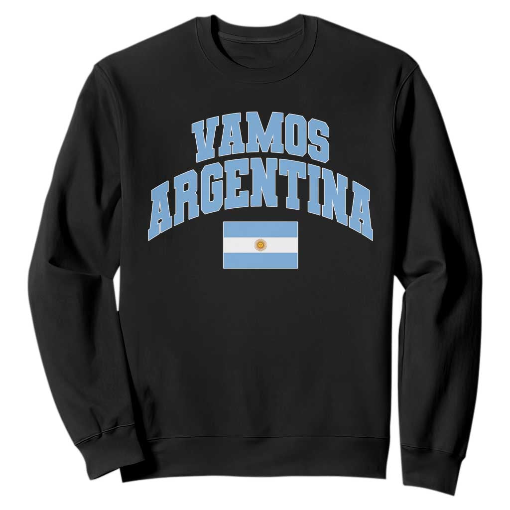 Vamos Argentina Football Throwback Design Sweatshirt Vintage Argentinian Flag
