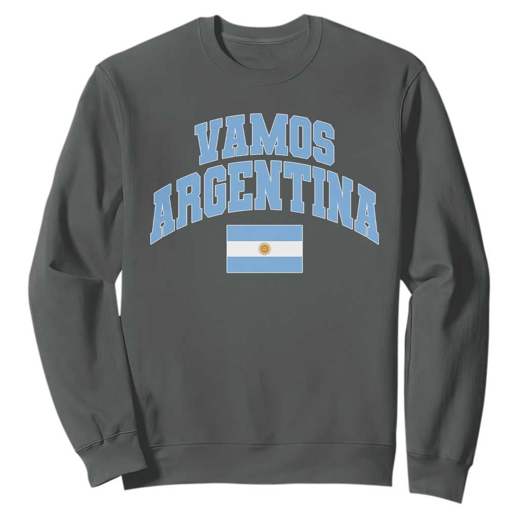 Vamos Argentina Football Throwback Design Sweatshirt Vintage Argentinian Flag