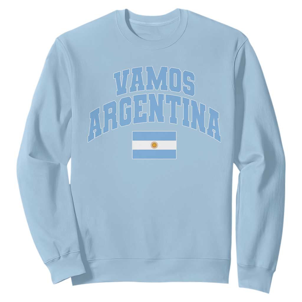Vamos Argentina Football Throwback Design Sweatshirt Vintage Argentinian Flag