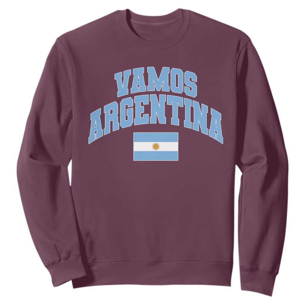 Vamos Argentina Football Throwback Design Sweatshirt Vintage Argentinian Flag