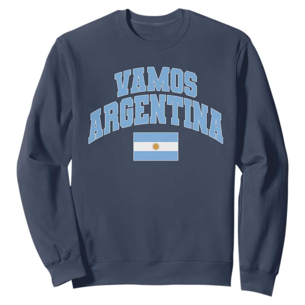 Vamos Argentina Football Throwback Design Sweatshirt Vintage Argentinian Flag