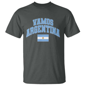 Vamos Argentina Football Throwback Design T Shirt Vintage Argentinian Flag