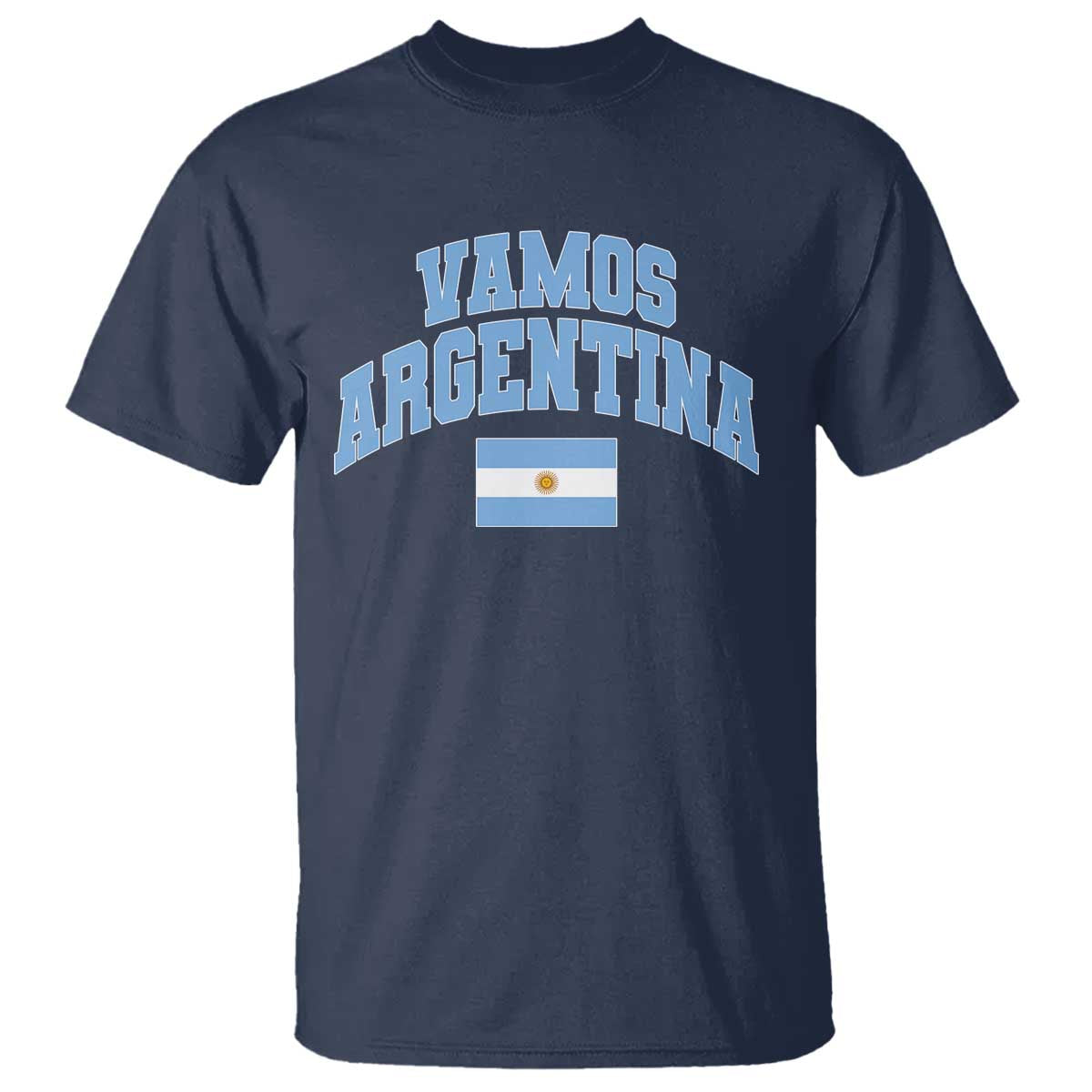 Vamos Argentina Football Throwback Design T Shirt Vintage Argentinian Flag