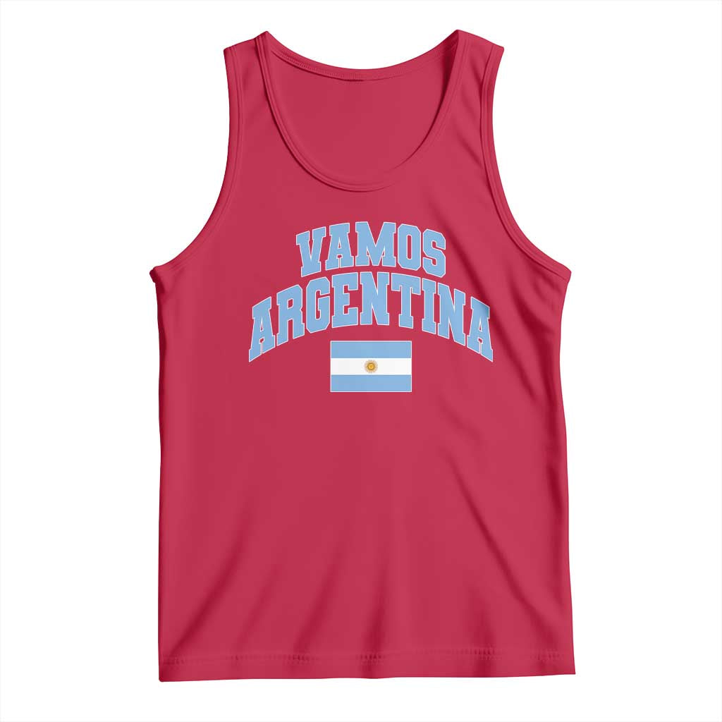 Vamos Argentina Football Throwback Design Tank Top Vintage Argentinian Flag