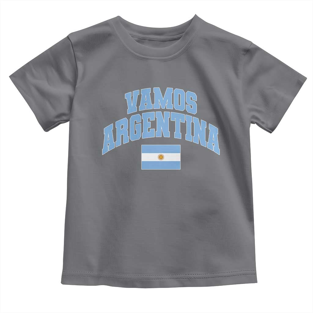 Vamos Argentina Football Throwback Design Toddler T Shirt Vintage Argentinian Flag