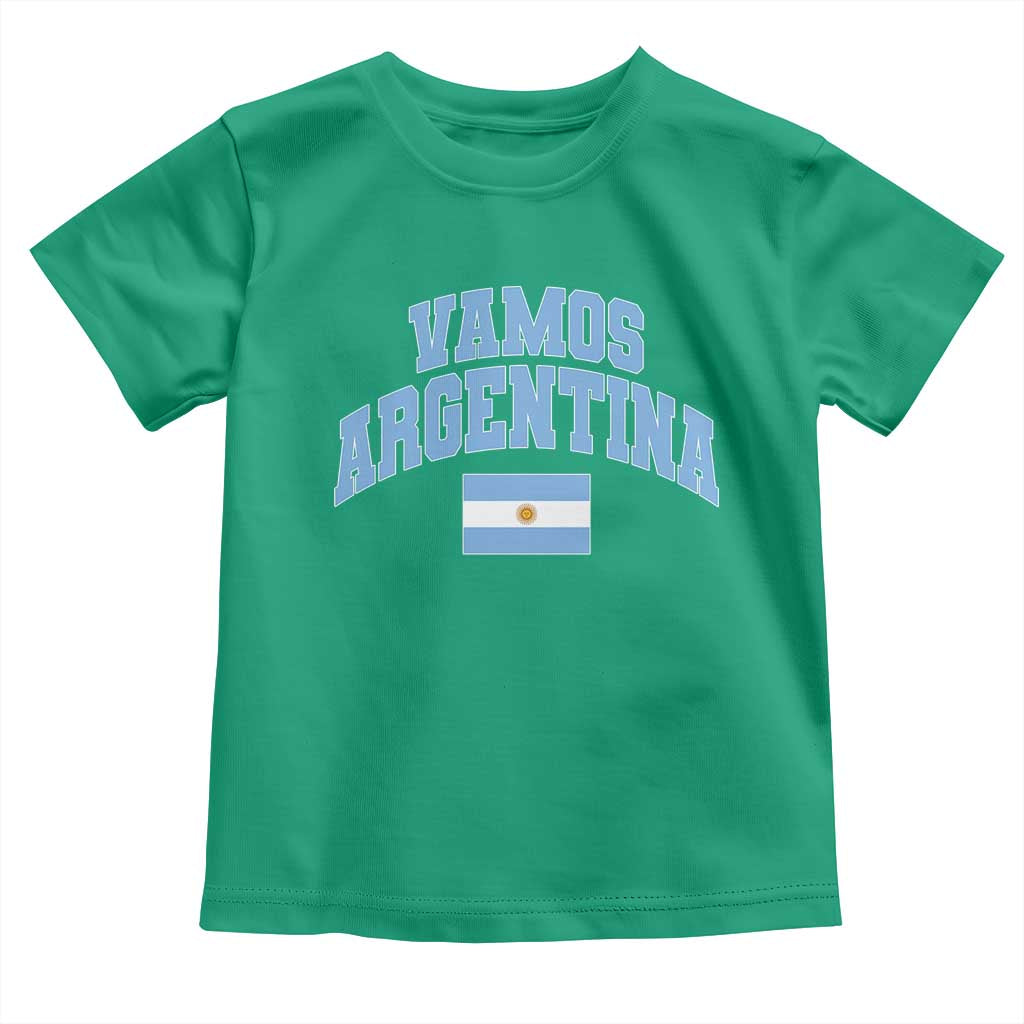 Vamos Argentina Football Throwback Design Toddler T Shirt Vintage Argentinian Flag