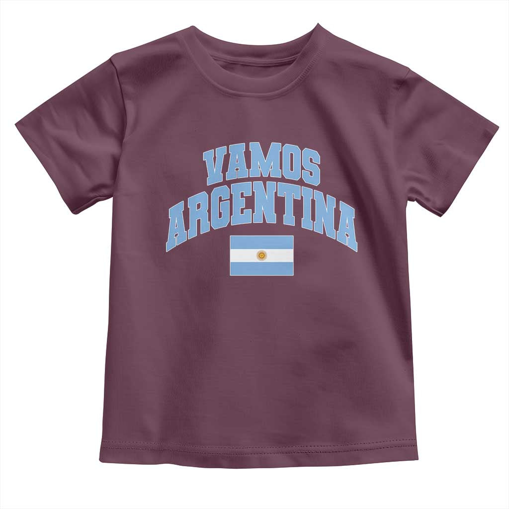 Vamos Argentina Football Throwback Design Toddler T Shirt Vintage Argentinian Flag