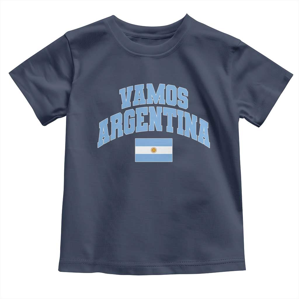 Vamos Argentina Football Throwback Design Toddler T Shirt Vintage Argentinian Flag