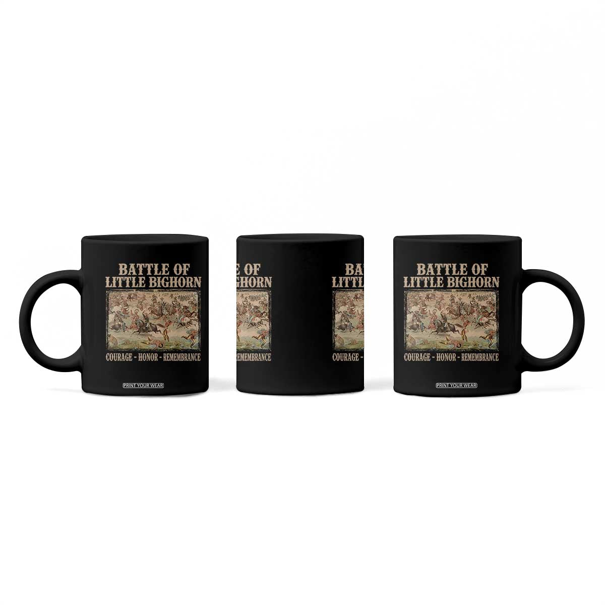 Battle of Little Bighorn Coffee Mug Courage Honor Remember Native American