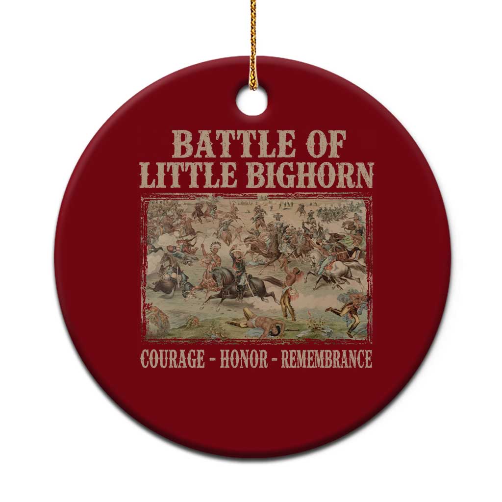 Battle of Little Bighorn Ceramic Ornament Courage Honor Remember Native American TS11 1pc Red Print Your Wear