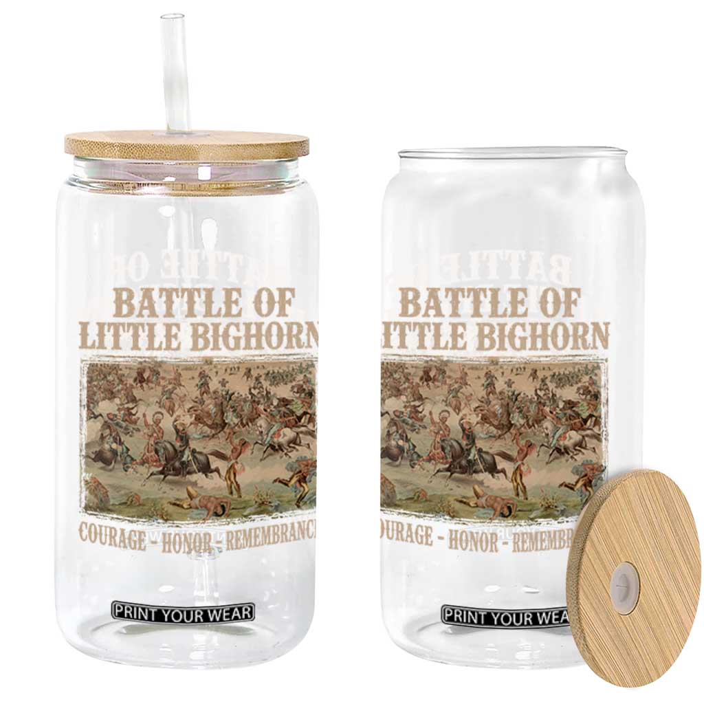 Battle of Little Bighorn Glass Can Courage Honor Remember Native American