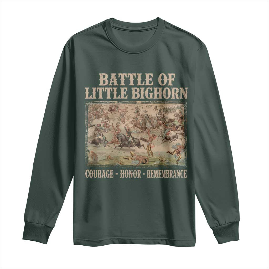 Battle of Little Bighorn Long Sleeve Shirt Courage Honor Remember Native American