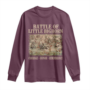 Battle of Little Bighorn Long Sleeve Shirt Courage Honor Remember Native American