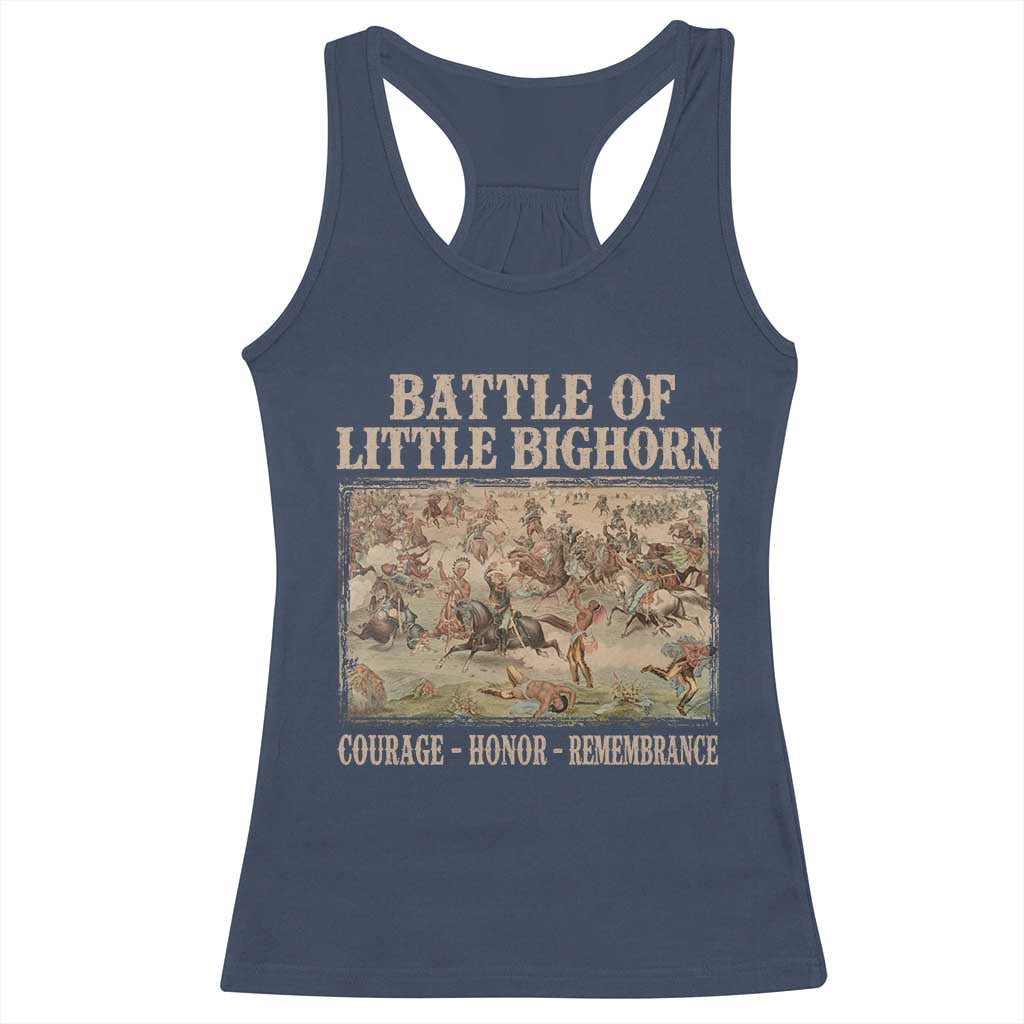 Battle of Little Bighorn Racerback Tank Top Courage Honor Remember Native American