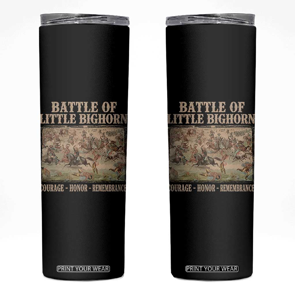 Battle of Little Bighorn Skinny Tumbler Courage Honor Remember Native American TS11 Black Print Your Wear