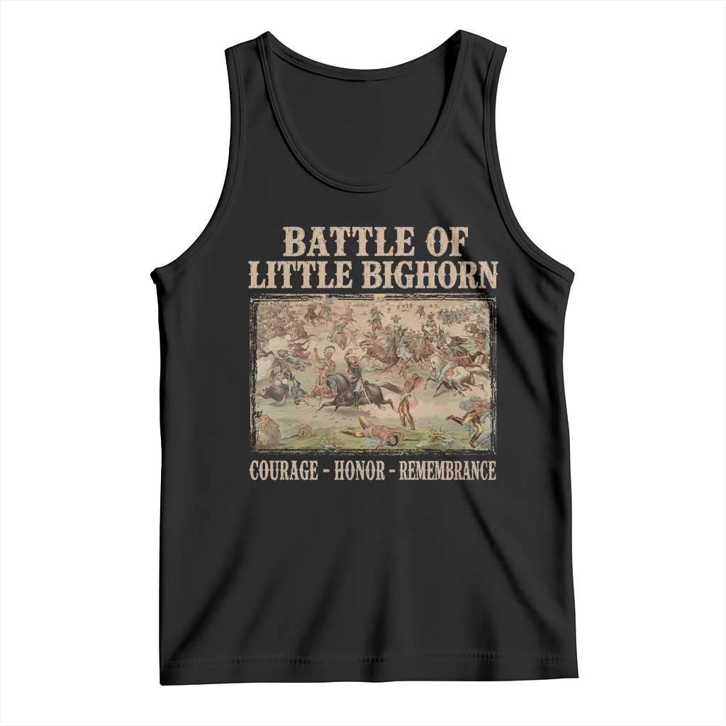 Battle of Little Bighorn Tank Top Courage Honor Remember Native American TS11 Black Print Your Wear