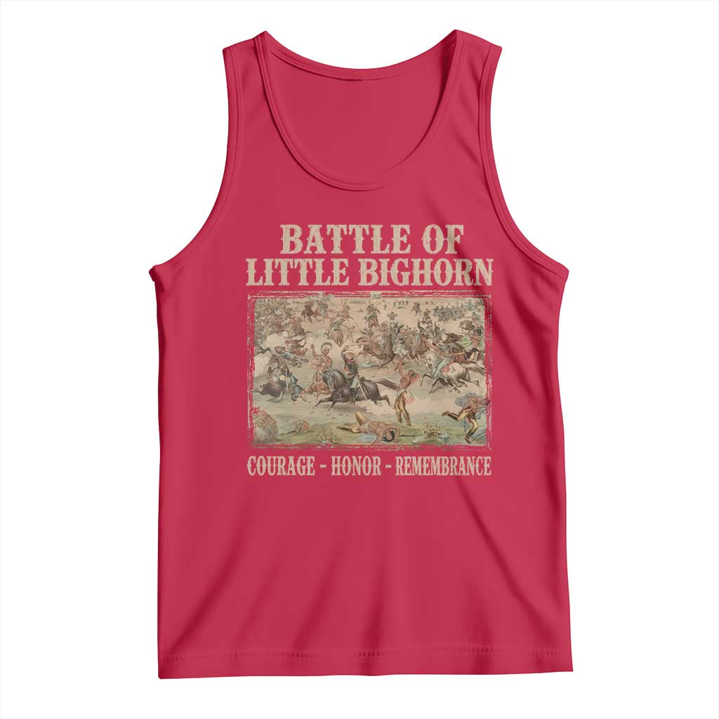 Battle of Little Bighorn Tank Top Courage Honor Remember Native American