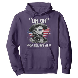 Uh Oh George Armstrong Custer Little Bighorn Hoodie Vintage American Flag June 25 1876